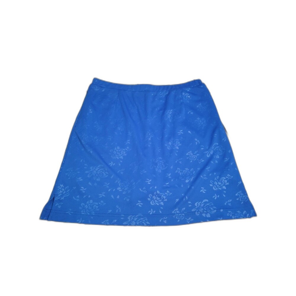Monterey Club Golf Skort Blue with Flowers in Background size Med